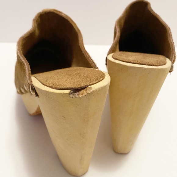 VINTAGE INSPIRED - BROTHER VELLIES PONY HAIR CLOGS - Picture 4 of 6